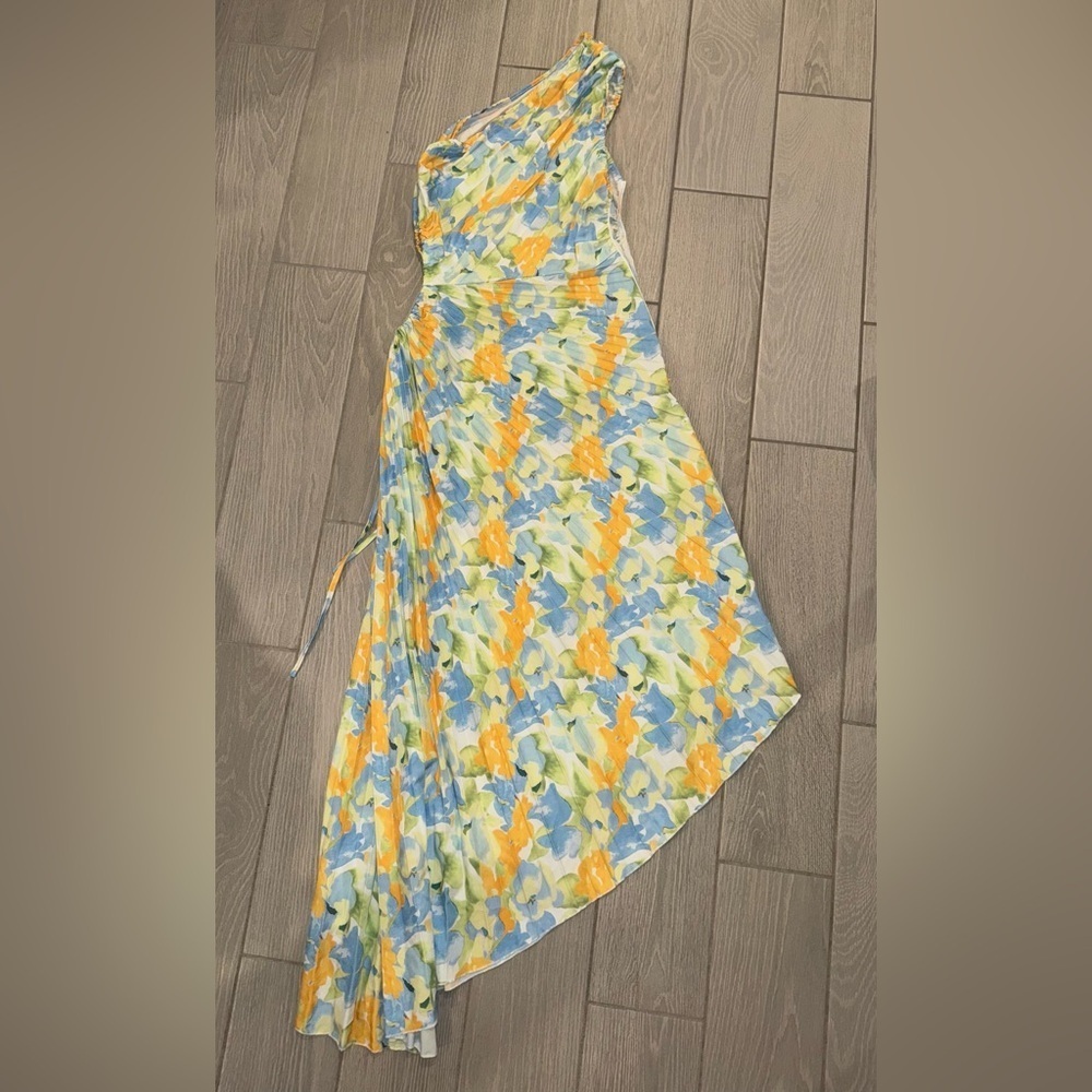 (2) Floral Pleated Maxi Dress - Picture 2 of 3